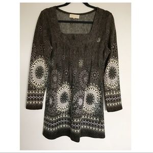 Cathaya Square Neckline Sweater Dress Small